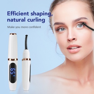 Portable Wireless Electric <b>Heated</b> Eyelash Curler Mini <b>USB</b> Rechargeable Lash Lift Wand Custom Logo Available Home Salon Use - Product Image 2