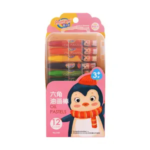Paintyou无毒油彩12种颜色艺术蜡笔油彩棒软粉彩套装儿童室内活动艺术用品