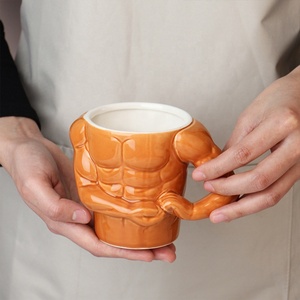 Nieuwigheid Cadeau 3d Keramische Koffie Mok Cup Unieke Spier Macho Man Mok - Product Image 3