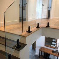 Spigots en acier inoxydable/aluminium entièrement personnalisés, résistants à la rouille, pour balustrades en verre, idéaux pour terrasses, balcons et escaliers de villas, sur mesure