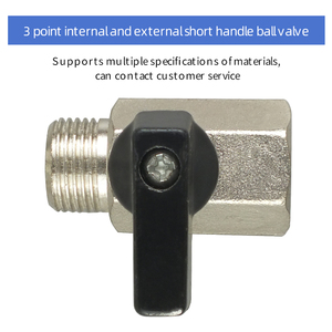 บอลวาล์วผลิตในจีน G1/8-G1/2 ได้รับการรับรองอย่างเต็มที่ บอลวาล์วแบบเกลียวในและเกลียวนอก ก้านสั้น - Product Image 2