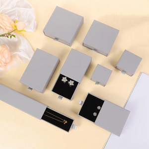 Schiebelade-Schmuckbox aus Papier mit Schwarzem Schaumstoff für Schmuckverpackungen - Product Image 3