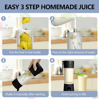 Slimme draagbare waterdichte sapcentrifuge, USB oplaadbare mixbeker, elektrische keukenblender, smoothie, buiten, camper