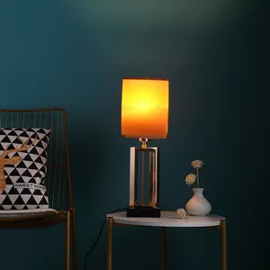 L'ouest carrée de conception simple de luxe or moderne pas cher lampe de chevet pour chambre salon