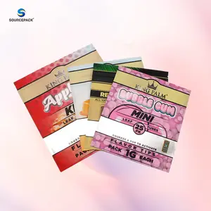 Resealable Zipper Smell Proof Gummy Candy Sachet Cigar Tobacco Packaging Custom Mylar Bag for Smoking Tip