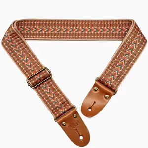 Factory hot sale new type cheap price popular Copper metal woven guitar strap for guitar