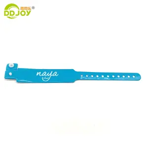 Vinyl Wrist Band Bracelets Hotel Plastic 1 Time Use Clear Identification PVC Button Bracelets OEM Customized Cute Avalilable