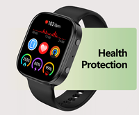 Montre connectée avec écran TFT de 1,88 pouces, système d'exploitation Android, étanche IP67, suivi de la forme physique, moniteur de fréquence cardiaque, moniteur de sommeil, application, forme carrée