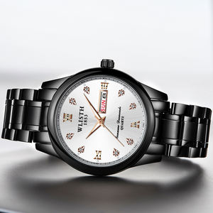 นาฬิกาข้อมือผู้ชาย <span class=keywords><strong>WLISTH</strong></span> NEW สไตล์ลำลอง ธุรกิจ ควอตซ์ สายสแตนเลส พร้อมฟังก์ชั่นวันที่อัตโนมัติ เข็มเรืองแสง Relogio Masculino - Product Image 6