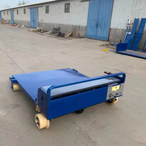 Vegetable Greenhouse Electric Flat Cart 1500W Four-Wheel Industrial Movable <b>Platform</b> <b>Trolley</b> Blue Powder Coated Steel - Product Image 1