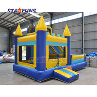 Château Gonflable, Château de Rebond, Maison de Rebond Gonflable, Combo Toboggan Gonflable, Maison de Rebond Gonflable pour Enfants et Adultes avec Souffleur
