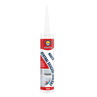 GORVIA N302R 300ml Mastic en silicone neutre imperméable pour le verre, les fenêtres et les surfaces en bois
