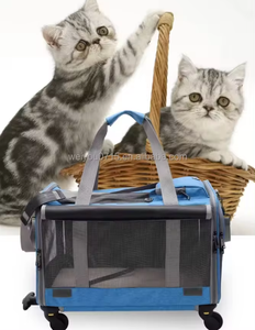 Üretici OEM ayrılabilir taşınabilir nefes havayolu onaylı seyahat çantası evcil hayvan taşıyıcı tekerlekler ile - Product Image 6