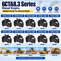 Moteur diesel turbocompressé SCDC Cums 6CTA8.3-C260 260HP 2200RPM 4 temps 6 cylindres pour chargeuse sur pneus de machines de construction