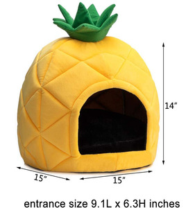 Nest Sleeping <strong>Bed</strong> Pineapple Shape Puppy House for Pets Small <strong>Dogs</strong> Cozy <strong>Bed</strong> Warm Cat <strong>Cave</strong> - Product Image 5