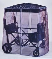 Moustiquaire pour poussette, universelle pour chariot pliable 4 places, filet anti-insectes d'extérieur, disponible en blanc, rose et noir