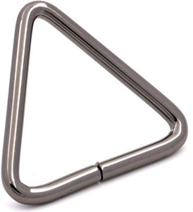 Metal Triangle Ring Buckle Connectors Round Edge Webbing Bag Clasp <b>Handbag</b> Strap Making Hardware - Product Image 3