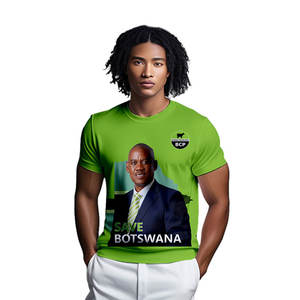 Gahumi, el mejor tipo de camiseta de Botswana colorida personalizada de alta calidad, campaña, nuevo producto, proveedor de camisetas de poliéster para elecciones - Product Image 1