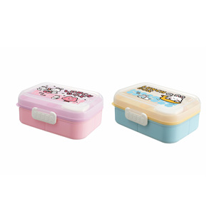 Cartoon Childrens Divided Lunch Box Rectangle Airtight Microwave Safe <b>Plastic</b> For School Kids - Product Image 5