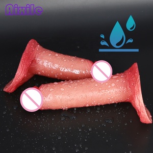 Anneau pénien réaliste en silicone souple avec extenseur et agrandisseur de pénis, anneau de pénis avec étireur de testicules, jouet sexuel <span class=keywords><strong>pour</strong></span> hommes et couples - Product Image 3