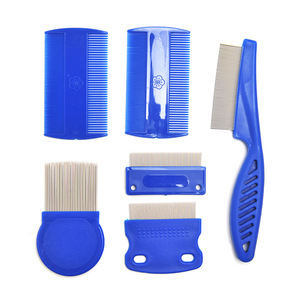 Double-Sided Stainless Steel <strong>Flea</strong> Lice Comb <strong>Dog</strong> &amp; Cat Grooming Combs Tear Stain Remover &amp; Dematting Comb for Pets - Product Image 1