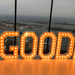 Custom LED letter lights, cool indoor <b>decorative</b> <b>lighting</b>, 2700K warm white light, acrylic material, AC power supply - Product Image 2