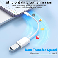 Cable Adaptador OTG de Cámara Lightning Macho a USB 3.0 Hembra de Alta Compatibilidad para Sincronización de Datos para iPhone