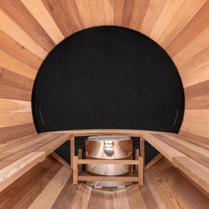 غرفة ساونا في الهواء الطلق, غرفة ساونا في الهواء الطلق فنلندا مادة الصنوبر الأبيض 6 أشخاص حديقة الفندق الفاخرة الجافة البخار برميل ساونا مع سخان ساونا Harvia - Product Image 4
