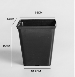 Pots de fleurs carrés en <span class=keywords><strong>plastique</strong></span> noir de 1 gallon au design moderne <span class=keywords><strong>pour</strong></span> pépinière, usage en jardin, vente en gros - Product Image 2