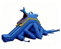Toboggan aquatique gonflable de qualité commerciale avec piscine pour enfants et adultes, parc aquatique extérieur, logo personnalisé