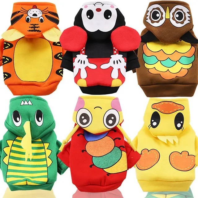 2022 New Design Lovely Cartoon Comfortable Pet Cosplay Clothes Dog Hoodie