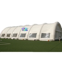 Grande tente de court de tennis gonflable avec dôme d'air complet avec accessoire de ventilateur