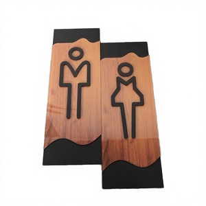 <span class=keywords><strong>Plaque</strong></span> <span class=keywords><strong>de</strong></span> signalisation <span class=keywords><strong>de</strong></span> <span class=keywords><strong>porte</strong></span> <span class=keywords><strong>de</strong></span> toilettes auto-adhésive en acrylique moderne, longue durée, unisexe, pour salle <span class=keywords><strong>de</strong></span> bain, 2026 - Product Image 4