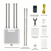 Punto de Acceso Empresarial MWS HW1800L de Alta Potencia WIFI6 AX1800 de Doble Banda Wave2 4x4 MU-MIMO, Router Inalámbrico para Exteriores, Repetidor Mesh