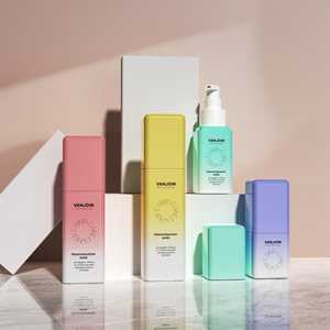 Nuovo flaconi vuoti per la cura <span class=keywords><strong>della</strong></span> pelle e vasetti per imballaggi cosmetici Set di plastica quadrata rosa bottiglia di siero per il viso per animali domestici e barattolo di <span class=keywords><strong>crema</strong></span> con scatola - Product Image 2