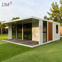 Maison conteneur extensible JJM Hurricane Proof 20Ft 40Ft avec salon, 2 à 5 chambres, design pliable, villa de luxe