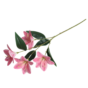 Fabricante de simulación único de <span class=keywords><strong>lirio</strong></span> de cuatro cabezas al por mayor, hecho a mano puro, extremadamente realista, flores de uso multicampo - Product Image 5