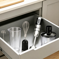 Anbolife Nouveau Mixeur Plongeant Portable Facile à Utiliser avec Bâtonnet et Autocollant pour Cuisine Domestique 5-en-1 Mini