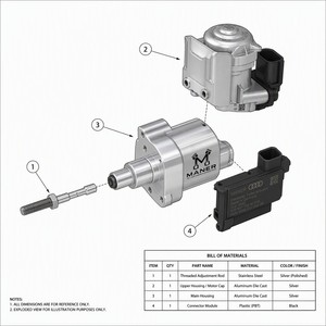 Maner หัวฉีดอิเล็กทรอนิกส์เทอร์โบ06L145612L 06L145612K สำหรับ EA888 A4 Audi Gen3รับประกัน2.0ตัน18เดือน - Product Image 5
