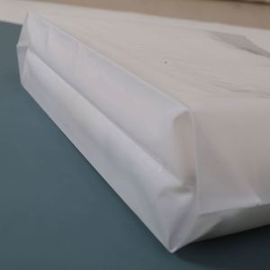 Bolsas de compras al por mayor con cremallera y fuelle lateral de PE personalizadas para ropa y embalaje de regalos para mujer, con logotipo personalizado - Product Image 5