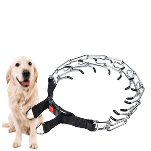 डिचेबल धातु लोहे का ताला कुत्ता प्रशिक्षण कॉलर पालतू हार गर्दन कॉलर उत्तेजक चेन - Product Image 1