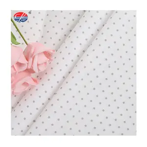 Tela de popelina de algodón con estampado de lunares para niños, tela para vestido, camisa, ropa, 40S