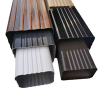 Gouttières en aluminium : Prix usine, vente en gros, gouttière rectangulaire ondulée en aluminium pour drainage de toiture