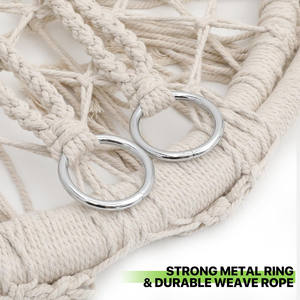 Fauteuil suspendu en forme de panier, style bohème, pour patio extérieur, jardin, camping, chambre, respirant, léger, siège d'extérieur pour la maison - Product Image 3