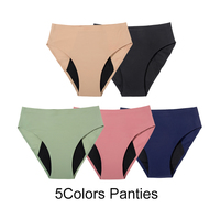 Culotte menstruelle taille haute sans couture pour femme, absorption forte, 4 couches, anti-fuite