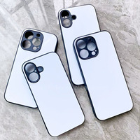 Funda de teléfono en blanco para impresión UV, de TPU, con lámina de PC blanca suave y recubrimiento gratuito, para iPhone 17, con orificio fino para máquina expendedora