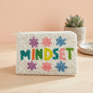 Porte-monnaie carré tendance brodé de perles avec fermeture éclair, mini-portefeuille fait main pour usage quotidien, pochette à monnaie, cadeau idéal pour femme - Product Image 2