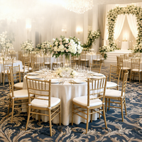 Chaise Chiavari de luxe en or et argent pour événements, chaise Chiavari VIP durable en métal pour intérieur et extérieur, idéale pour mariages et fêtes