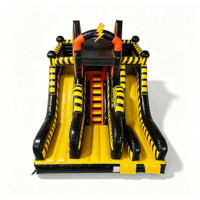 Plateforme de saut gonflable Lightning - Toboggan sec commercial en PVC pour extérieur