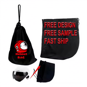 Bolsa de Casco de Terciopelo Suave, Ligera y de Gran Capacidad, con Logotipo Personalizado, para Motocicleta, Deporte, Gimnasio, con Cordón - Product Image 1
